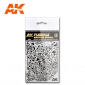 AK Interactive AK9079 Flexible Airbrush Stencil 1:20 - 1:24 - 1:35