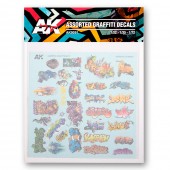 AK Interactive AK9091 SURTIDO DE CALCAS DE GRAFFITIS