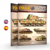 AK Interactive AK916 1944 GERMAN ARMOUR IN NORMANDY Camouflage Profile Guide English