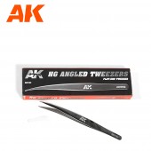 AK Interactive AK9162 HG Angled Tweezers 02 Flat End