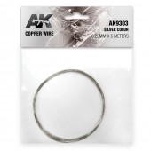 AK Interactive AK9303 Copper Wire 0.25mm x 5 meters SILVER COLOR