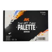 AK Interactive AK9558 TEAR-OFF PAPER PALETTE 15 SHEETS