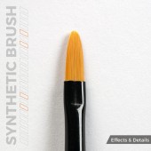 AK Interactive AKB015 AK SYNTHETIC BRUSH - FILBERT 4