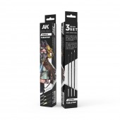 AK Interactive AKB102 TABLETOP SYNTETHIC BRUSHES SET (3 brushes)