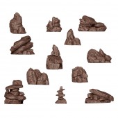 AK Interactive AKBIT0003 ROCKS & TORS pcs.BASING BITS 12 pcs.