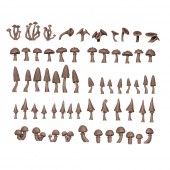 AK Interactive AKBIT0005 FOREST MUSHROOMS pcs.BASING BITS 63 pcs.