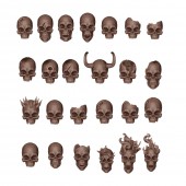 AK Interactive AKBIT0009 SKULLS pcs.BASING BITS 72 pcs.
