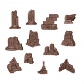 AK Interactive AKBIT0012 VILLAGE RUINS pcs.BASING BITS 12 pcs.