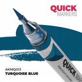 AK Interactive AKMQ013 TURQUOISE BLUE - QUICK MARKER (Box 6 units)
