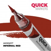 AK Interactive AKMQ017 INFERNAL RED - QUICK MARKER (Box 6 units)