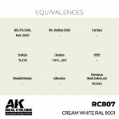 AK Interactive RC807 Cream White RAL 9001 17 ml.