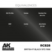 AK Interactive RC828 British F1 Black 1972-1986 17 ml.