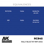 AK Interactive RC845 Rally Blue 74F 1997-2002 17 ml.
