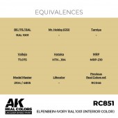 AK Interactive RC851 Elfenbein-Ivory RAL 1001 (Interior Color) 17 ml.