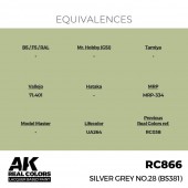 AK Interactive RC866 Silver Grey No.28 (BS381) 17 ml.