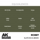 AK Interactive RC867 Slate No.34 (BS381) 17 ml.