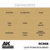 AK Interactive RC868 Light Stone No.61 (BS381) 17 ml.