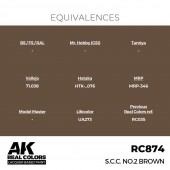 AK Interactive RC874 S.C.C. No.2 Brown 17 ml.