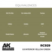 AK Interactive RC929 US Interior Yellow Green 17 ml.