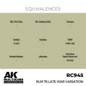 AK Interactive RC945 RLM 76 Late War Variation 17 ml.