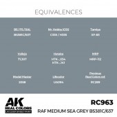 AK Interactive RC963 RAF Medium Sea Grey BS381C/637 17 ml.