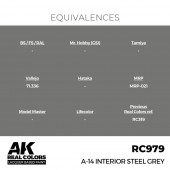 AK Interactive RC979 A-14 Interior Steel Grey 17 ml.