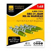 AMMO A.MIG-11016 GBU-31 JDAM Mk-84 Warhead (4 pcs) 1:48