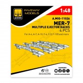 AMMO A.MIG-11026 MER-7 Multiple Ejector Rack (4 pcs) 1:48