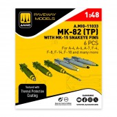 AMMO A.MIG-11033 MK-82 with thermal protection and MK-15 Snakeye fin (6 pcs) 1:48