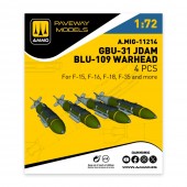 AMMO A.MIG-11214 GBU-31 JDAM BLU-109 Warhead (4 pcs) 1:72