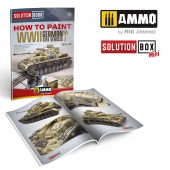 AMMO A.MIG-6602 SOLUTION BOOK 19 pcs.How to Paint WWII German D.A.K .Vehicles pcs.(Multilingual)