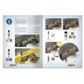 AMMO A.MIG-6602 SOLUTION BOOK 19 pcs.How to Paint WWII German D.A.K .Vehicles pcs.(Multilingual)