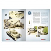 AMMO A.MIG-6602 SOLUTION BOOK 19 pcs.How to Paint WWII German D.A.K .Vehicles pcs.(Multilingual)
