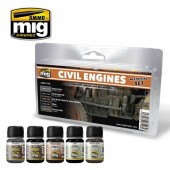 AMMO A.MIG-7146 Civil Engines Weathering Set