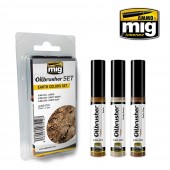 AMMO A.MIG-7512 Earth Colors OILBRUSHER SET