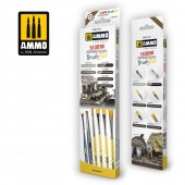 AMMO A.MIG-7612 Extreme Weathering Diorama Brush Set
