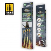 AMMO A.MIG-7620 AMMO WARGAMING UNIVERSE - DRY BRUSH Land Brush Set