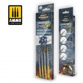 AMMO A.MIG-7623 AMMO WARGAMING UNIVERSE - Shaders & Washes Brush Set