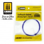 AMMO by MIG Jimenez A.MIG-8240 Softouch Velvet Masking Tape 1 (2mm x 25M)  