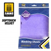 AMMO A.MIG-8244 Softouch Velvet Masking Sheets (x5 sheets, 280mm x 195mm, adhesive)