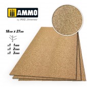 AMMO by MIG Jimenez A.MIG-8838 CREATE CORK Fine Grain Mix (1mm, 2mm and 3mm) - 1 pc. each size 