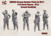 Border Model BR-009 German Bomber Pilots for He 111 Ground Condition (5 pcs) 1:35