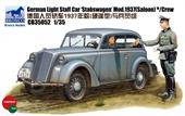 Bronco Models CB35052 German Light Staff Car Stabswagen Mod. 1937(Saloon)w/crew (2 Figures) 1:35