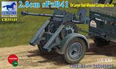 Bronco Models CB35141 2.8cm sPzb41 On Larger Steel-Wheeled carriage w/Traile 1:35