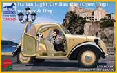 Bronco Models CB35165 Italian Light Civilian Car (Open Top) w/Lady & Dog 1:35