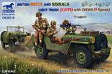 Bronco Models CB35218 British Recce and Signals light truck (2 KITS ) with Crews 1:35