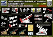 Bronco Models CB35050 German Rheinmetall Rheintochter R-2 anti-aircraft missiles and launcher 1:35