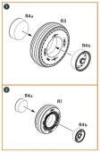 Clear Prop CPA35002 CH-54A Tarhe wheel set for ICM kits 1:35