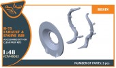 Clear Prop CPA48005 Hawk H-75 M/N/O resin exhaust for CP kits CP4803/CP4804 1:48