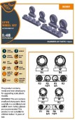Clear Prop CPA48032 Lynx wheel set for Airfix kits 1:48